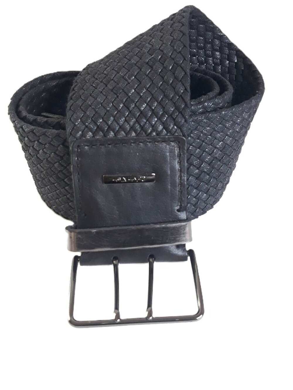 Calvin Klein Cotton Cording Woven Wide Statement Waist Belt Black XL Boho